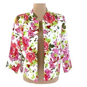 Kim Rogers Jacket Size 8P Pink Rose Open Front NWOT